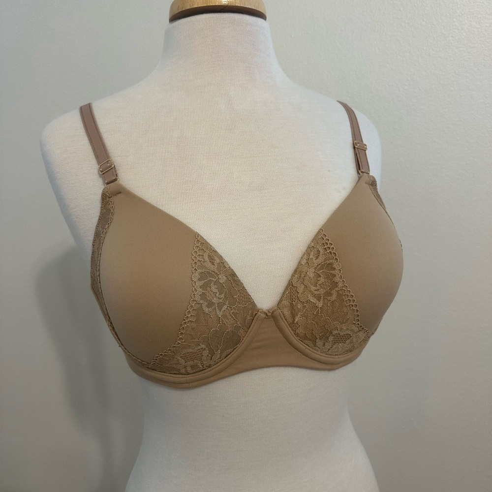 Soma Embraceable Perfect Coverage Tan Lace Detail Bra